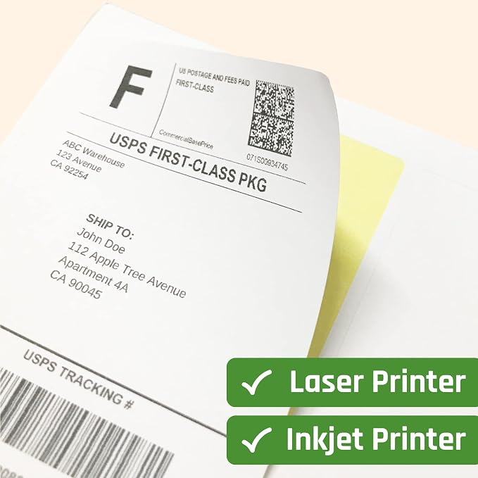 30 Sheets, Printable White Sticker Labels, Laser/Inkjet Printing - Image 4