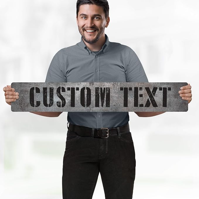 Custom Sign, Custom Street Sign, 11 Font Colors, 13 Font Styles, 4 Hole Options - Image 2