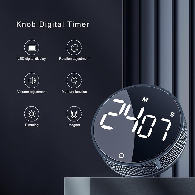 AVINIA Digital Kitchen Timers, Visual timers Large LED Display Magnetic - Image 2