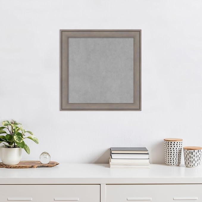 Amanti Art Grey Framed Magnetic Board 19x19 Small Vision Board - Image 5