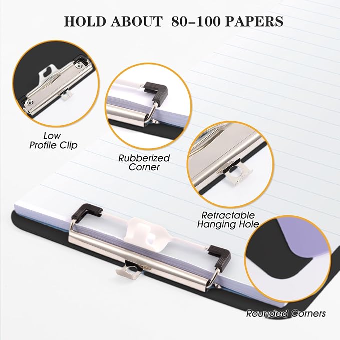 TFDLCG zm Clipboard with Pen Holder, Nursing Clipboard A4 Standard Letter Size - Image 5