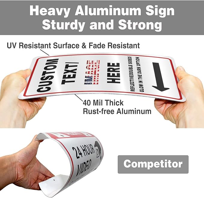 Custom Sign Left or Right Arrow, Glow in the Dark/Reflective Option, Customize - Image 7