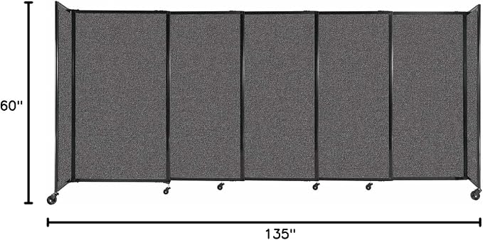 Versare Straightwall Sliding Portable Wall Partition | Freestanding Office - Image 7