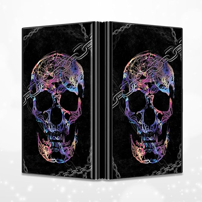 BWEGRHE Slim Credit Card Holder, Shackle Skull RFID Blocking Metal Wallet - Image 4