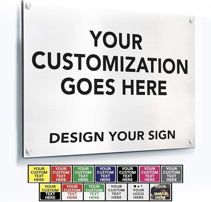 Custom Outdoor Metal Business Signs, Personalized Aluminum Signs by SpeedyOrders