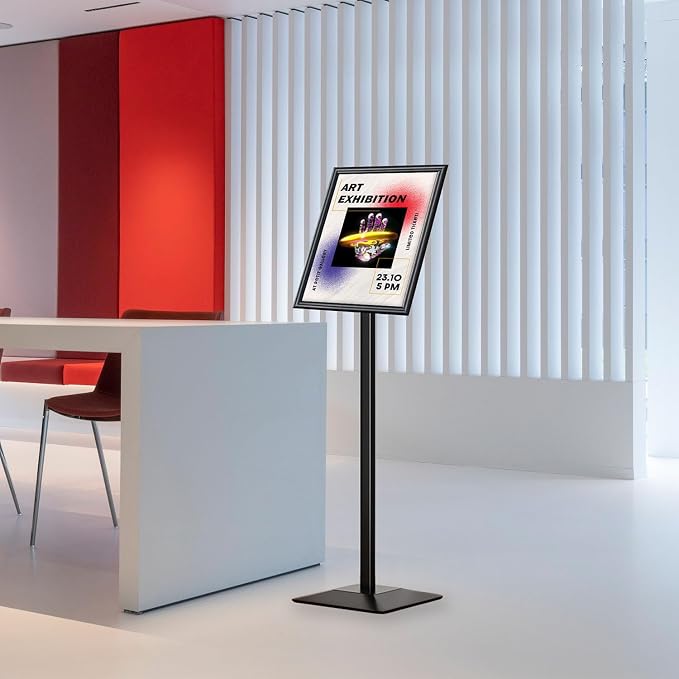 Golemas Sign Stand for Display, 11lbs Integrated Rod Heavy Duty Pedestal Floor - Image 2
