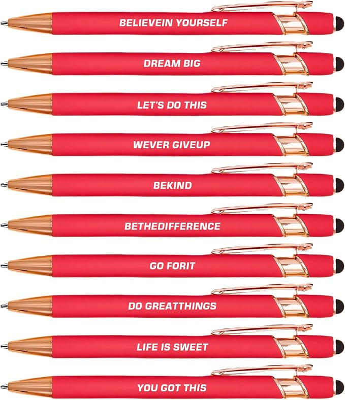 CRME 10pcs Funny Nurse Pens Set Engraving unusual Inspirational Quotes Pens by Unknown