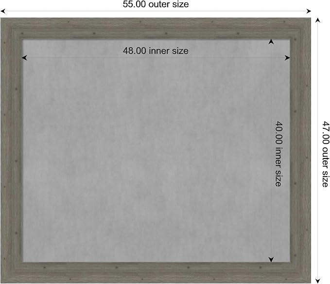Amanti Art Grey Framed Magnetic Board 47x55 Oversize Vision Board - Image 4