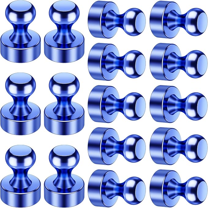 VNDUEEY 16 Pack Blue Fridge Magnets, Refrigerator Magnet Whiteboard Magnets by VNDUEEY