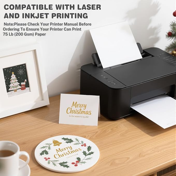 White Cardstock 8.5 X 11, 40 Sheets Card Stock, 75lb/ 200gsm Copy Paper - Image 4