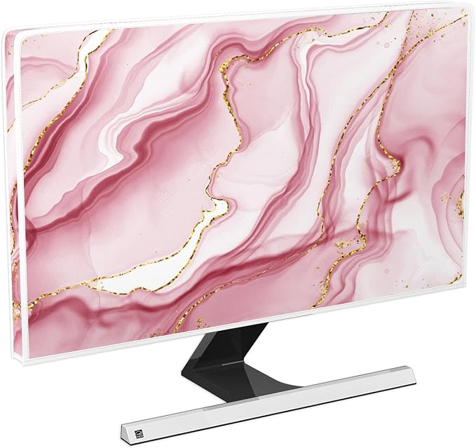 Baocicco Gold Pink Marble Waterproof TV Display Screen Cover 37, 39 Inch TV by Baocicco