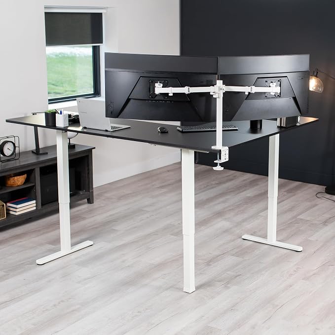 VIVO Electric Corner 75 x 63 inch L-Shaped Standing Desk, Memory Height - Image 8