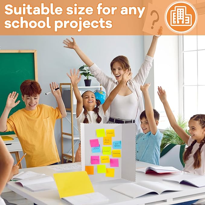 Ctosree 100 Pcs 14 * 22 Inch Tri Fold Poster Board Bulk, Science Fair Project - Image 6