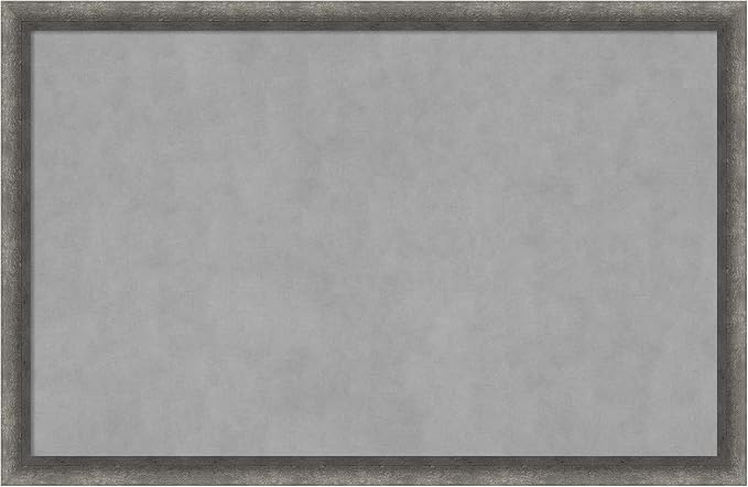 Amanti Art Grey Framed Magnetic Board 22x34 Large Vision Board by AmantiArt