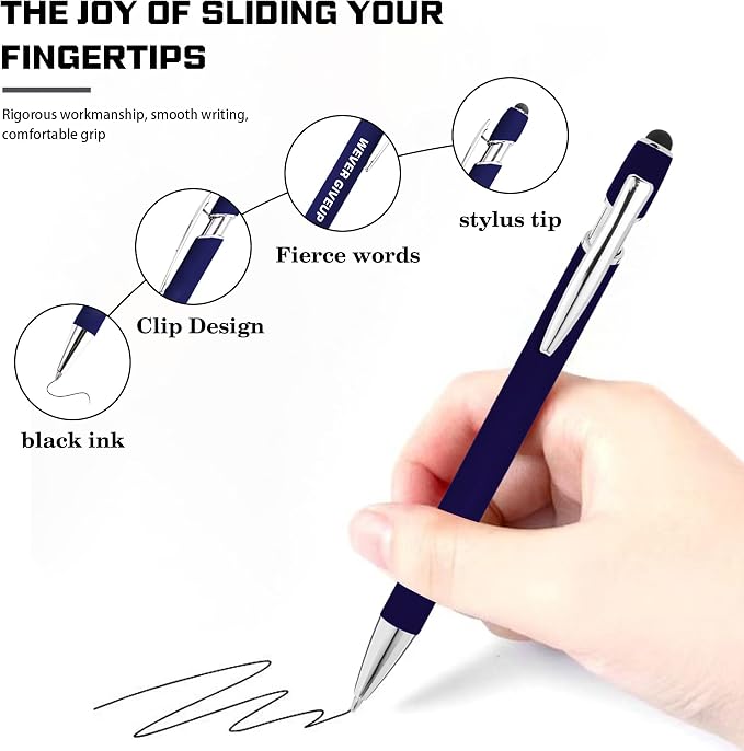 CRME Colored Motivational Pens Set Black Ink Ballpoint Pens Funny Office - Image 4