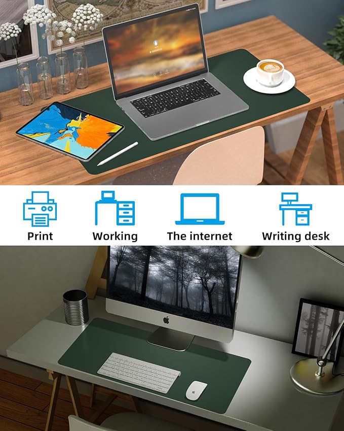 PULeather Non-Slip Desk Mat, Large Mouse Pad & Laptop Desk Pad - Image 6