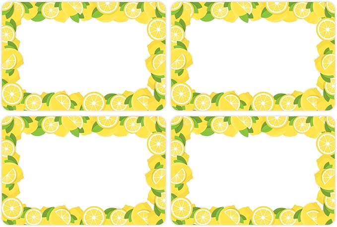 Wonmon 200 PCS Lemon Name Tags Stickers, Self Adhesive Lemon Style Name Tag by wonmon