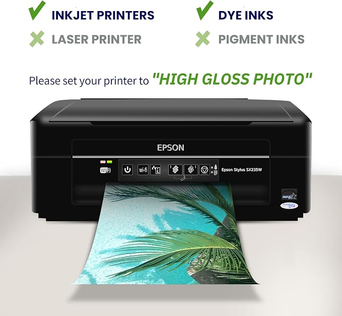 5x7 Photo Paper, Goefun 200GSM/54LB Glossy Inkjet Printer Paper - Image 3