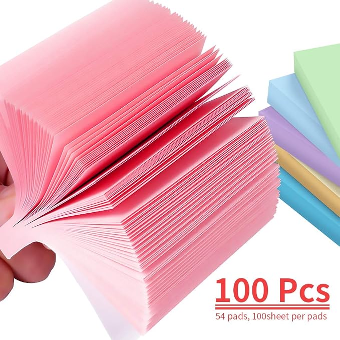 MyLifeUNIT Sticky Notes 3x3, Bulk Pack 54 Note Pads 5400 Sheets - Image 5