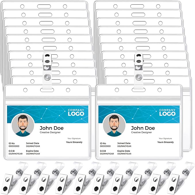 Koorito 50 Pack Name Badge Holders by koorito