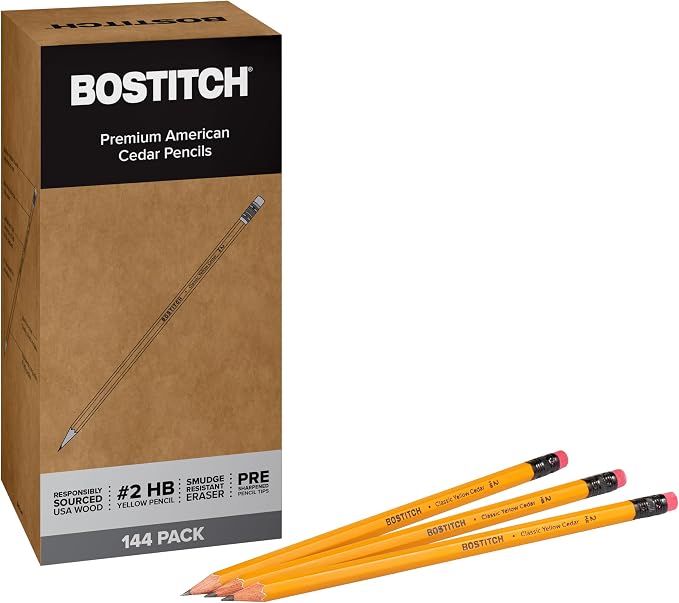 Bostitch Office Premium #2 Pencils, American Cedar Wood, Pre-Sharpened by BostitchOfficeProducts
