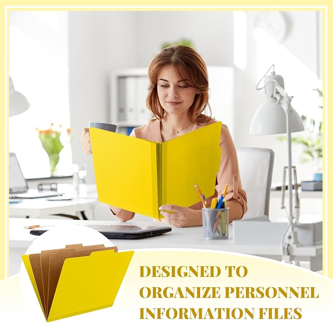 Skyygemm 48 Pcs Classification Folders Letter Size, 3 Divider Pressboard File - Image 6