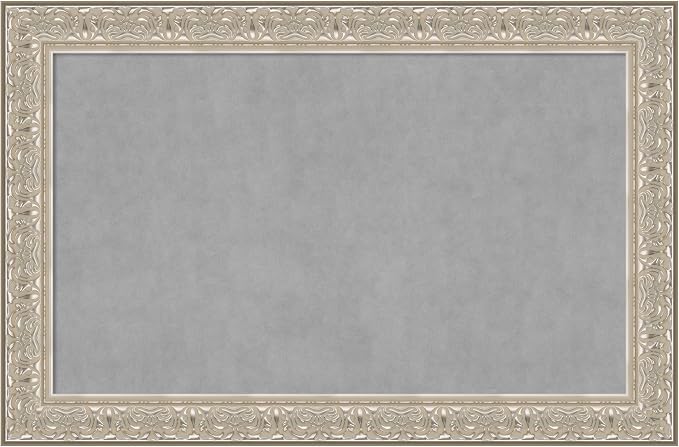 Amanti Art Silver Framed Magnetic Board 31x47 Large Vision Board by AmantiArt