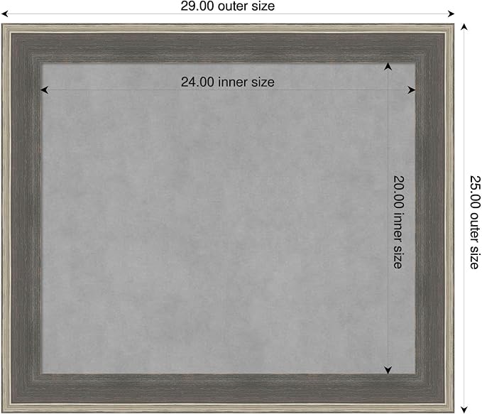 Amanti Art Grey Framed Magnetic Board 25x29 Medium Vision Board - Image 2
