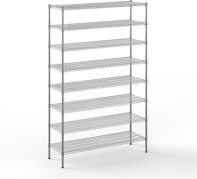 Regal Altair 18" Deep x 54" Wide x 86" Height Wire Shelving Kit | 8-Tier | NSF by Regal+Altair