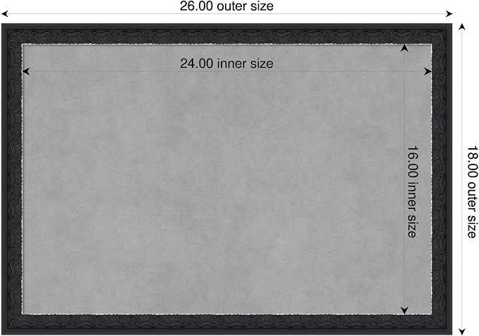 Amanti Art Black Framed Magnetic Board 18x26 Medium Vision Board - Image 2