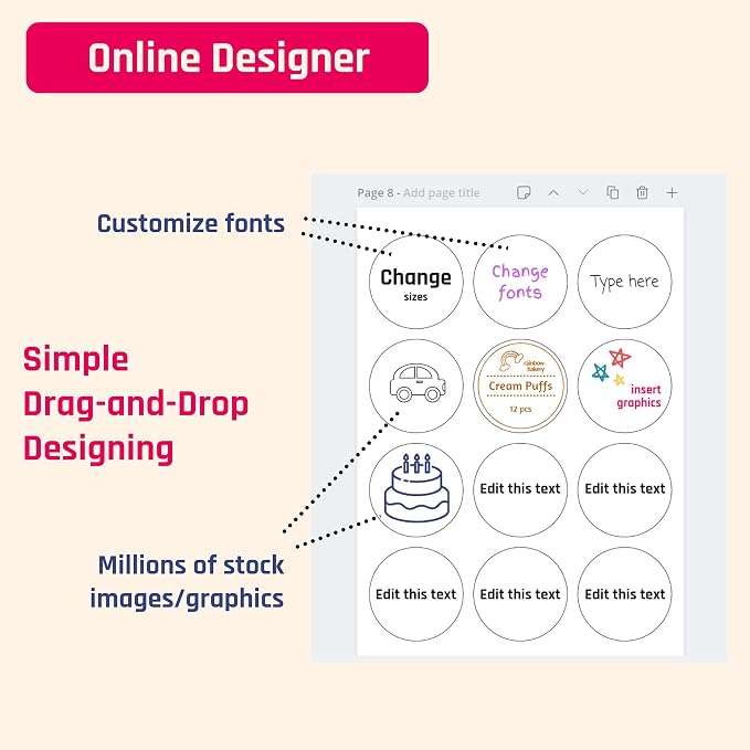 30 Sheets, Printable White Sticker Labels, Laser/Inkjet Printing - Image 8