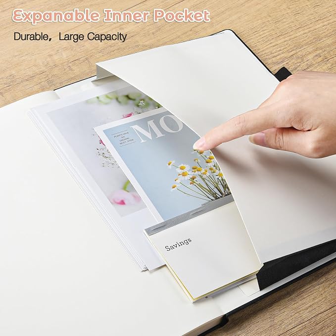 College Ruled Notebook, A4 Hardcover Leather Notebook - Image 4