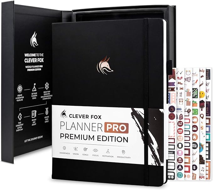 Clever Fox Planner Pro Premium – Luxurious Weekly & Monthly Planner by CleverFox