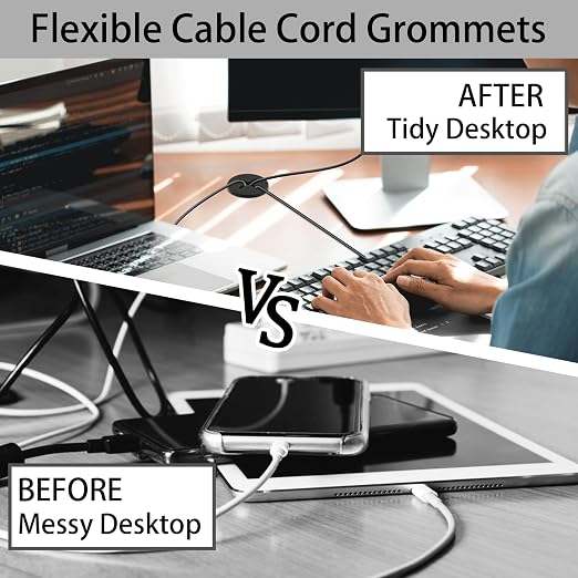 3/4 Inch Desk Grommet, 13 Pieces Wire Grommet, Desk Hole Cover - Image 6