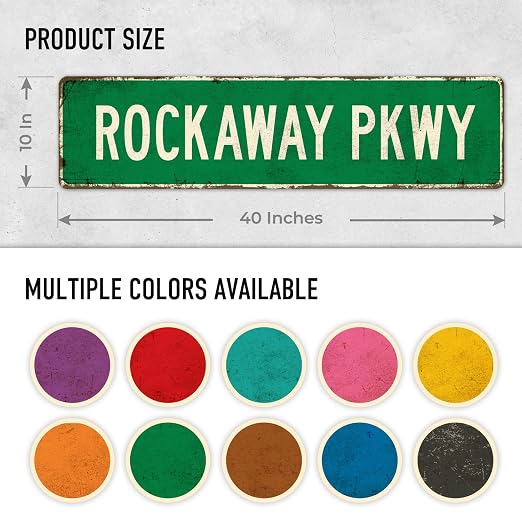 Custom Rustic Sign, Personalized Decor Street Signs Gift, 40x10 Inches - Image 2