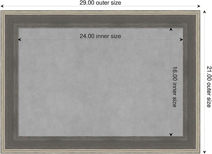 Amanti Art Grey Framed Magnetic Board 21x29 Medium Vision Board - Image 2