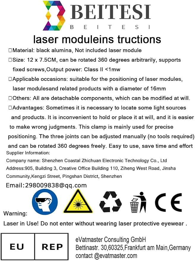 16mm Laser Positioning Bracket, 360-Degree Adjustable, 12 x 7.5CM - Image 6