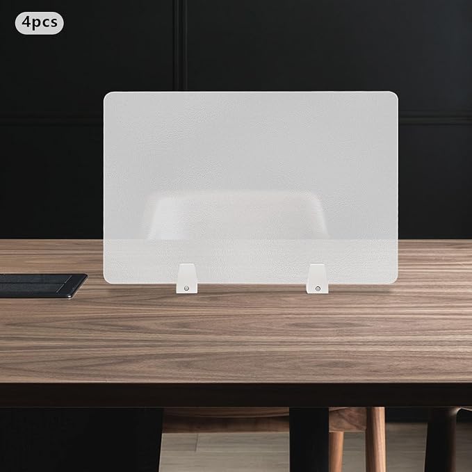 4 Pcs Desk Divider Privacy Panel, 23.6”L X15.8”W Frosted Acrylic Desk Privacy - Image 5