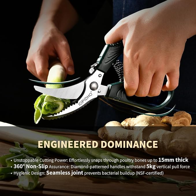 IOPIDHO Heavy Duty Poultry Shears, Kitchen Shears - Image 6