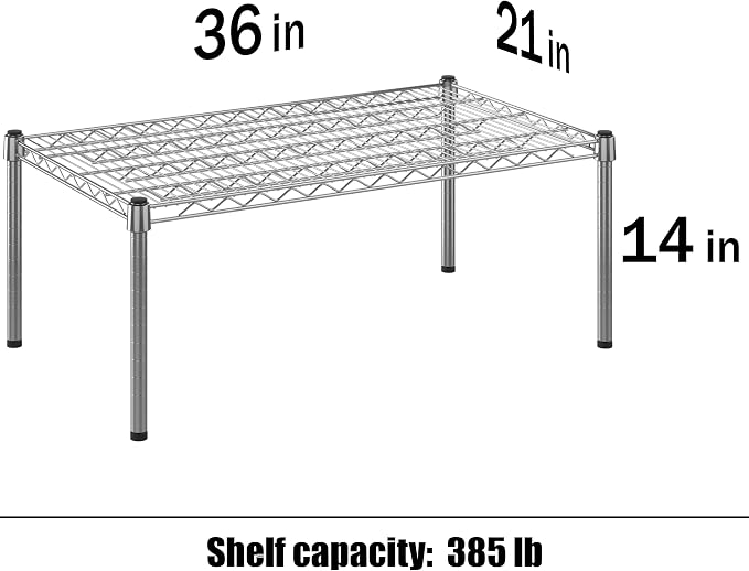 Regal Altair 21" Deep x 36" Wide x 14" Height Wire Shelving Kit | 1-Tier | NSF - Image 3