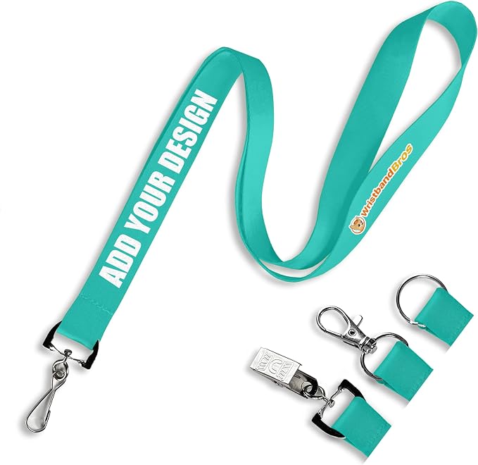 Wristband Bros Custom Lanyards For ID Badges, Keys & More | Add Text & Logos | by WristbandBros