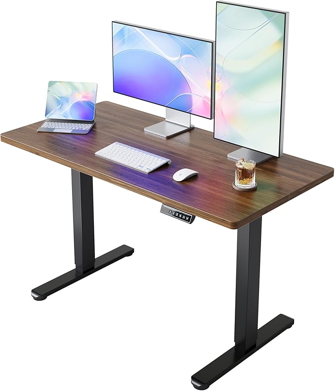 HUANUO 43 x 24 inch Electric Standing Desk Adjustable Height, 4 Memory Height by HUANUO