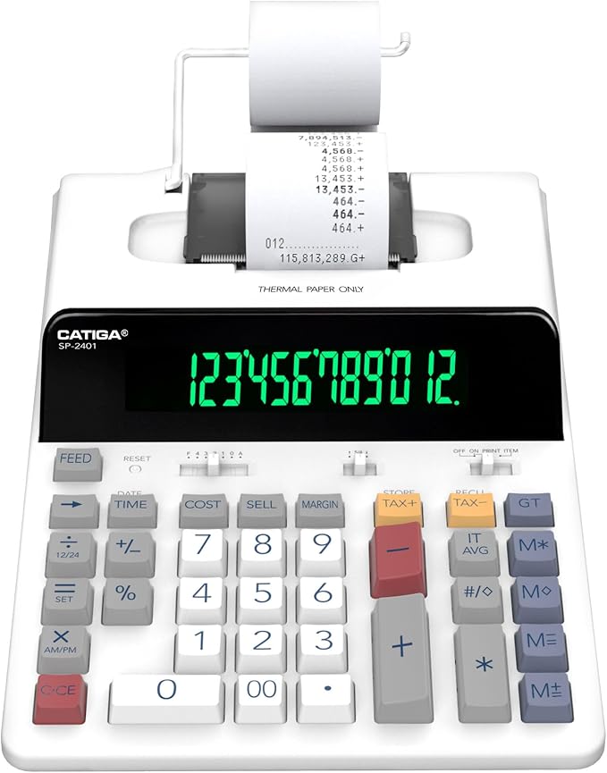 CATIGA 12 Digit Thermal Printing Calculator by CATIGA