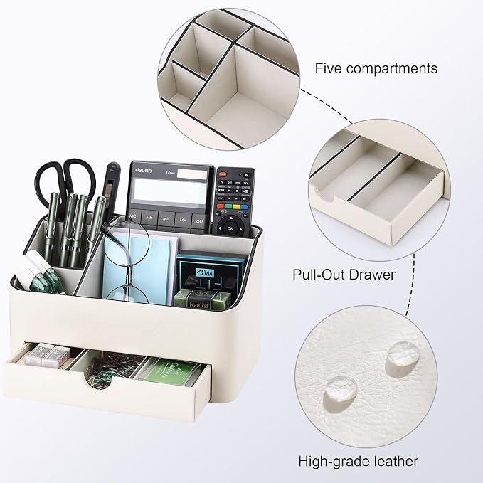 KINGFOM PU Leather Desk Organizer - Image 8