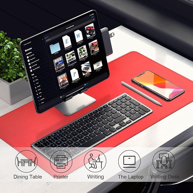 Leather Desk Pad Protector, Desk Mat, Large Mouse Pad, Non-Slip Desk Blotter - Image 5