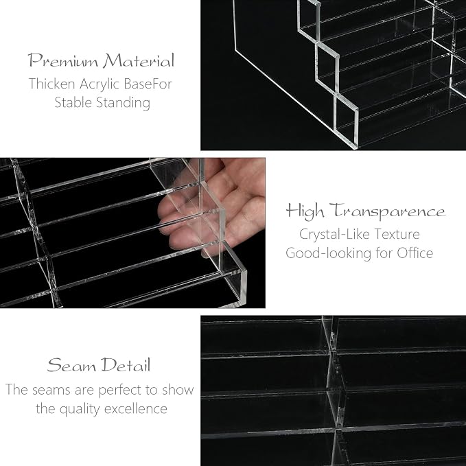 Vevitts 20 Slots Acrylic Business Card Holder - Image 5