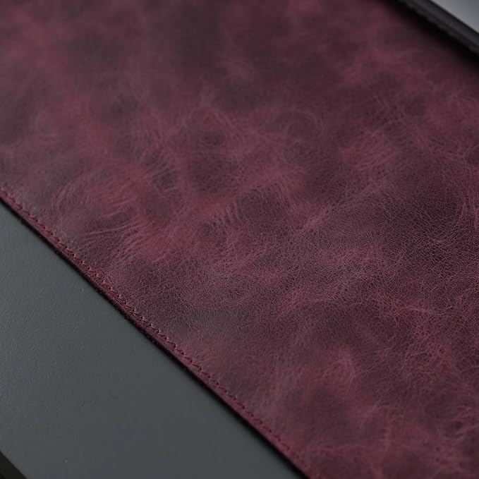 TORONATA Jersey Genuine Calfskin Leather Desk Pad, Office Desk Mat - Image 5