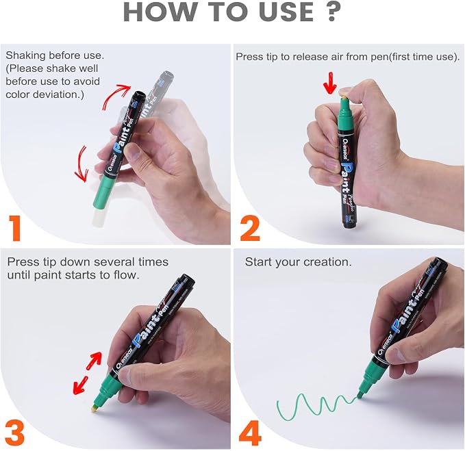 Overseas Yellow Paint Pens Paint Markers - Image 7