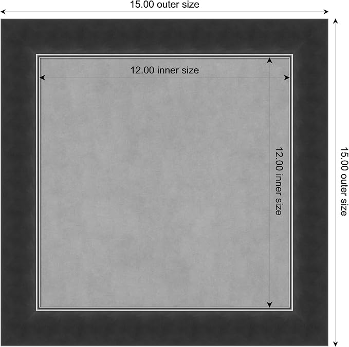 Amanti Art Black Framed Magnetic Board 15x15 X-Small Vision Board - Image 4