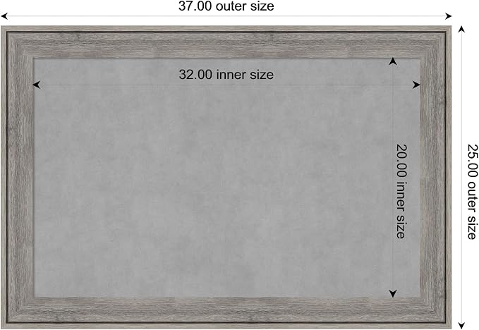 Amanti Art Grey Framed Magnetic Board 25x37 Large Vision Board - Image 4